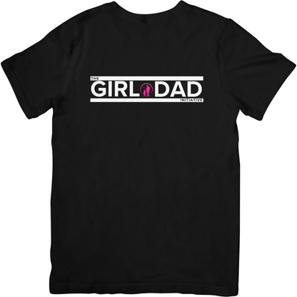 The Girl Dad Initiative™ Premium Gildan Softstyle T-Shirt – Comfortable, Stylish, and Girl Dad - Big & Tall Sizes - White/Pink Logo