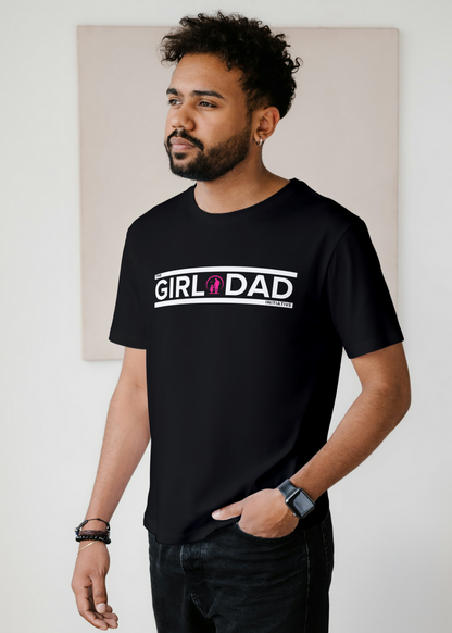 The Girl Dad Initiative™ Premium Gildan Softstyle T-Shirt – Comfortable, Stylish, and Girl Dad - Big & Tall Sizes - White/Pink Logo