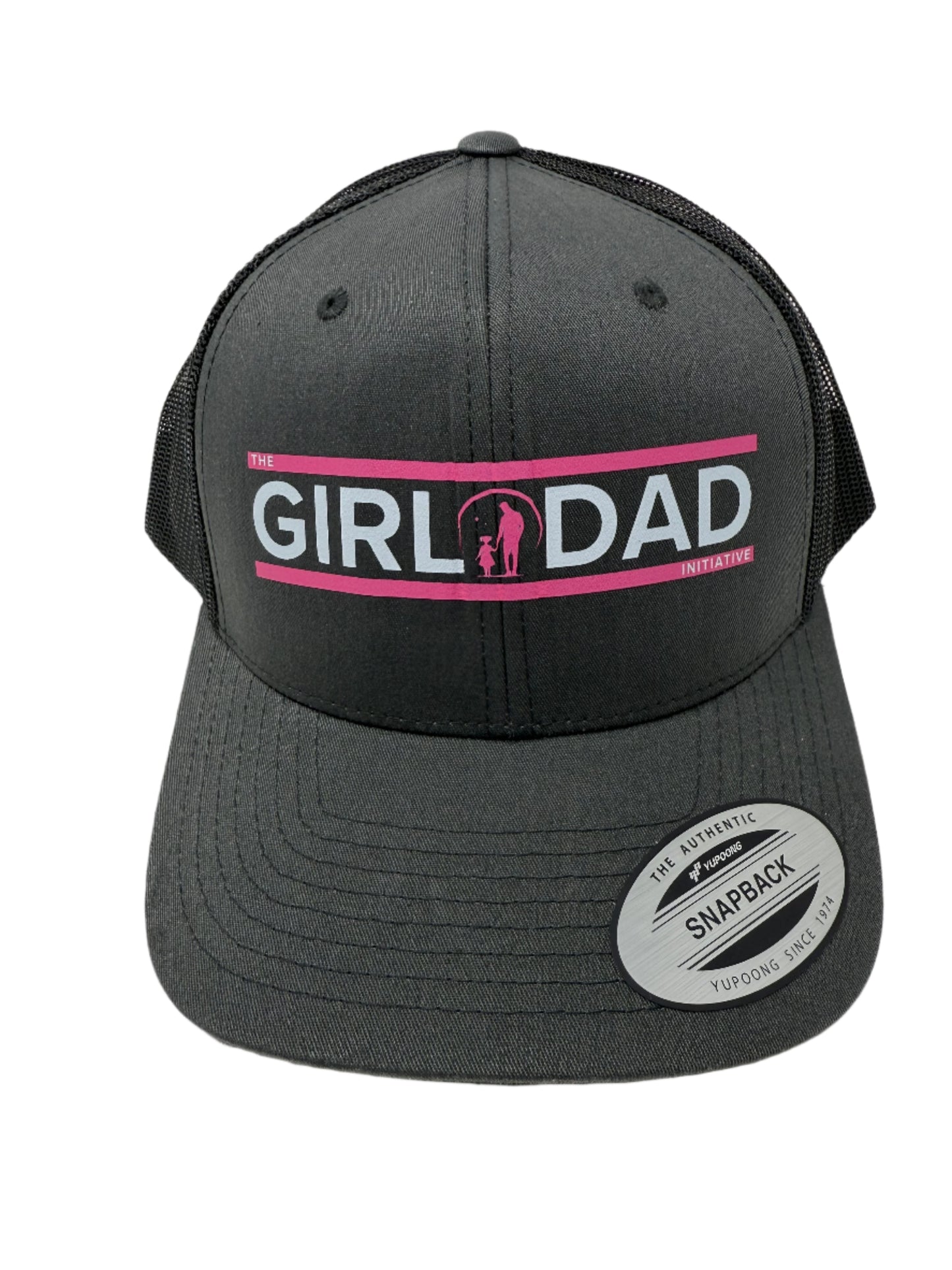 The Girl Dad Initiative ™ Snapback Adjustable Black/Charcoal Trucker Hat