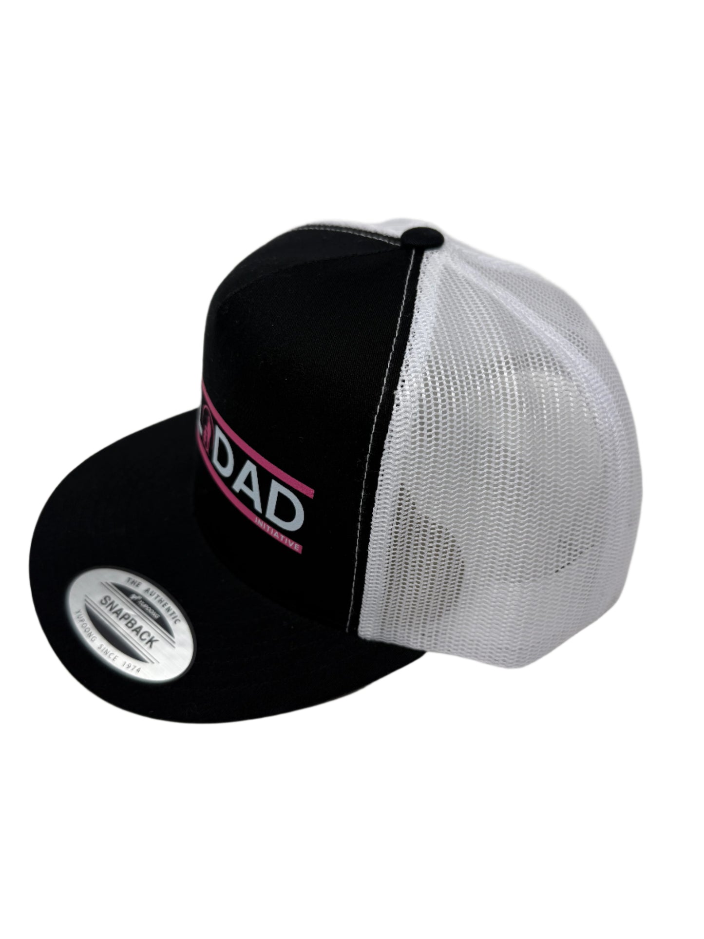 The Girl Dad Initiative ™ Snapback Adjustable Black/White Trucker Hat