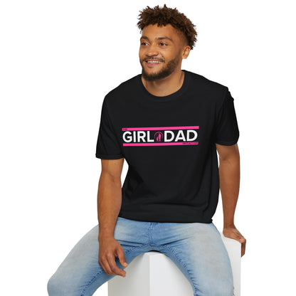 The Girl Dad Initiative™ Premium Gildan Softstyle T-Shirt – Comfortable, Stylish, and Girl Dad - Big & Tall Sizes - Pink Logo