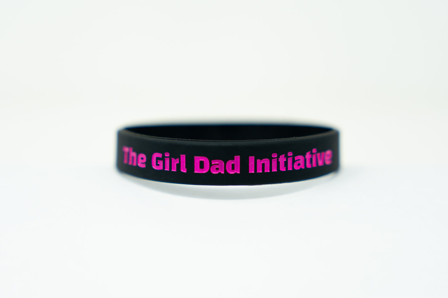 Proud Girl Dad Wristband – Bold Black & Pink by The Girl Dad Initiative