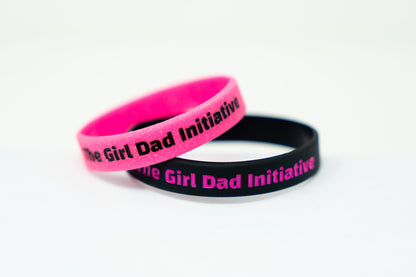 Proud Girl Dad Wristband – Bold Black & Pink by The Girl Dad Initiative