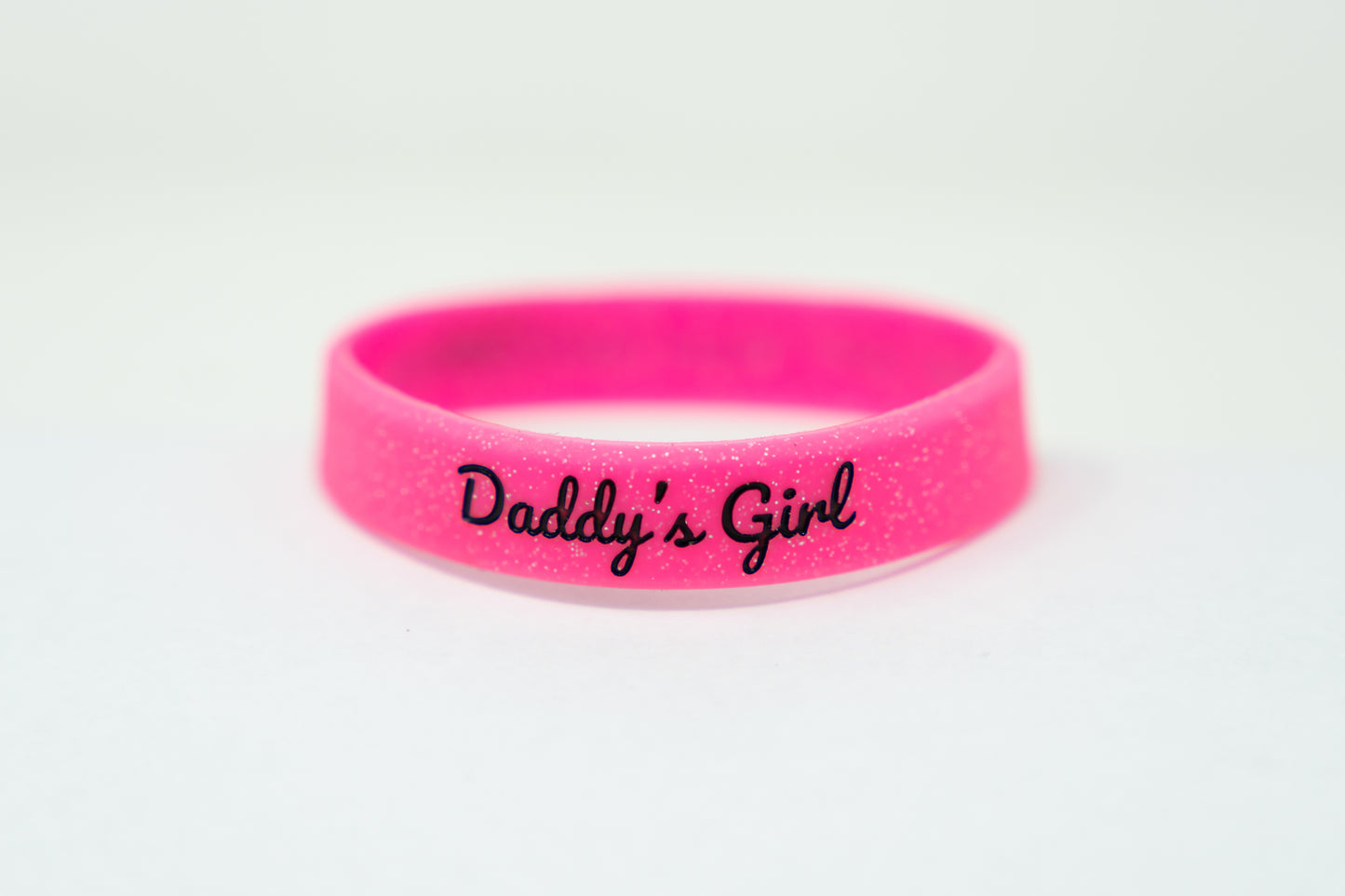 “Daddy’s Girl” Glitter Wristband – Pink Sparkle by The Girl Dad Initiative ™