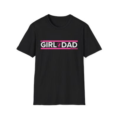 The Girl Dad Initiative™ Premium Gildan Softstyle T-Shirt – Comfortable, Stylish, and Girl Dad - Big & Tall Sizes - Pink Logo